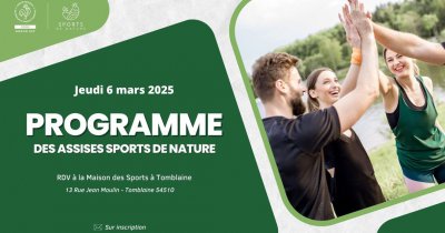 🌲🏞️ Assises Sports de Nature - Grand Est 🏞️🌲

Nous sommes ravis de vous présenter le programme détaillé des Assises Sports de Nature qui se tiendront le 6 mars 2025 à la Maison Régionale des Sports à Tomblaine.

📅 Au programme :

1️⃣ 𝗧𝗮𝗯𝗹𝗲𝘀 𝗥𝗼𝗻𝗱𝗲𝘀 :
➡️ Table Ronde 1 : 