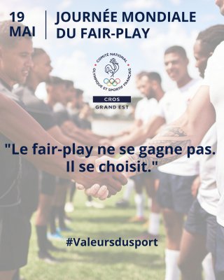 Jouer fort. Jouer juste. Jouer ensemble. 🤝
Aujourd'hui, c'est la Journée mondiale du fair-play et en #GrandEst, on y croit vraiment.
Le fair-play, c'est choisir le respect plutôt que la violence, encourager plutôt qu'insulter, tendre la main plutôt que la repousser.
C'est le sport qu'on défend ici, dans nos clubs, sur nos terrains, dans nos gymnases. 💙
À tous les sportifs, entraîneurs, arbitres et bénévoles du Grand Est : merci de faire vivre ces valeurs chaque jour.
#FairPlay #GrandEst #CROSGrandEst #SportPourTous #ValeursDuSport #JournéeMondialeDuFairPlay #SportResponsable
@laregiongrandest | @franceolympique | @agence_du_sport | @sports.gouv | @oudeacastera_officiel