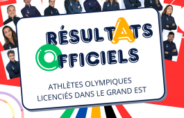 Résultats officiels des athlètes licenciés dans le Grand Est aux JO