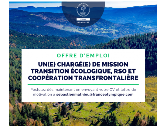 Nous recrutons un(e) chargé(e) de mission transition écologique, RSO et coopération transfrontalière