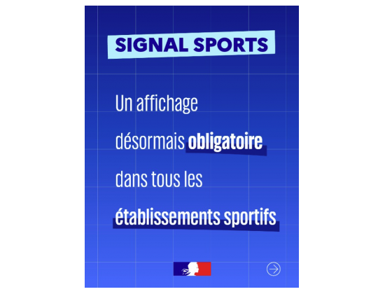 Signal-Sports : affichage obligatoire dans les établissements sportifs