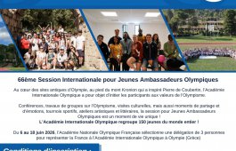 Deviens Jeune Ambassadeur Olympique en 2026 !
