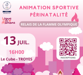 Relais de la flamme olympique : animation sportive périnatalité (Troyes)