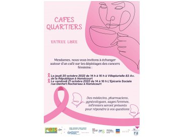 Cafés quartiers : échange autour du dépistage des cancers féminins